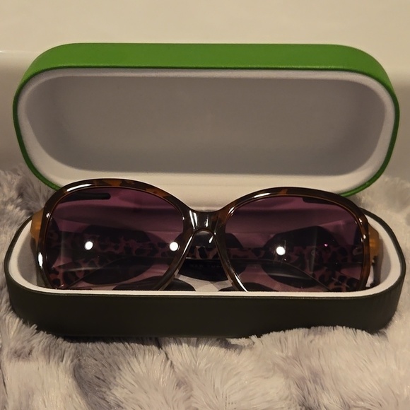 Kate Spade Tamera Havana Round Sunglasses Brand New in Case main image 12